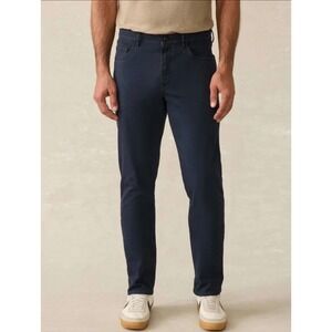 Faherty Brand Comfort Twill 5-Pocket Pants Mens 28 Navy Garment Dyed New Nwt